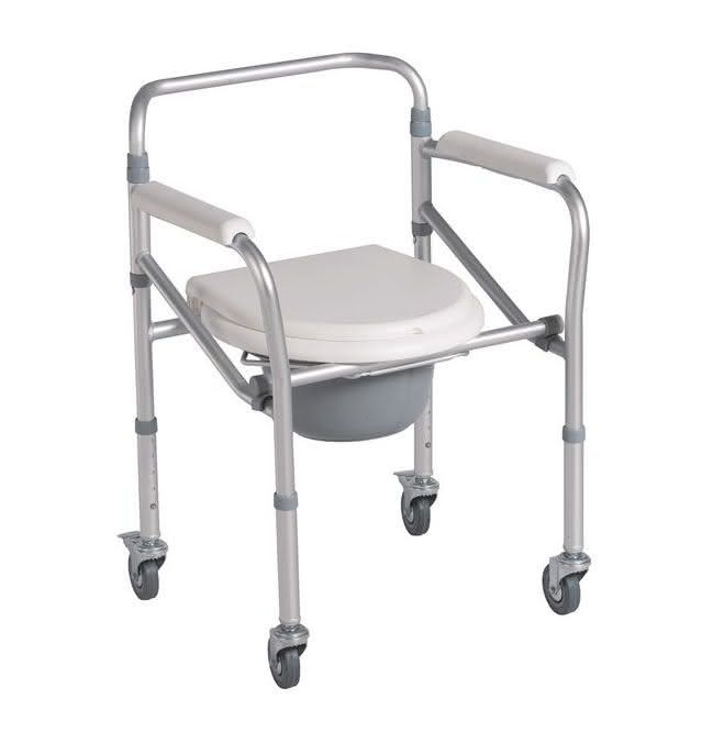 Esco Mobile Folding Shower Chair Shower Commode Aluminum Model