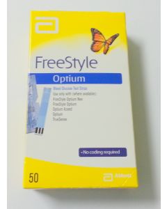 Abbott FreeStyle Optium Blood Glucose Test Strips Box of 50's (Carton Of 10 Boxes)