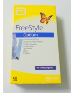 Abbott FreeStyle Optium Blood Glucose Test Strips Box of 50's (Carton Of 10 Boxes)